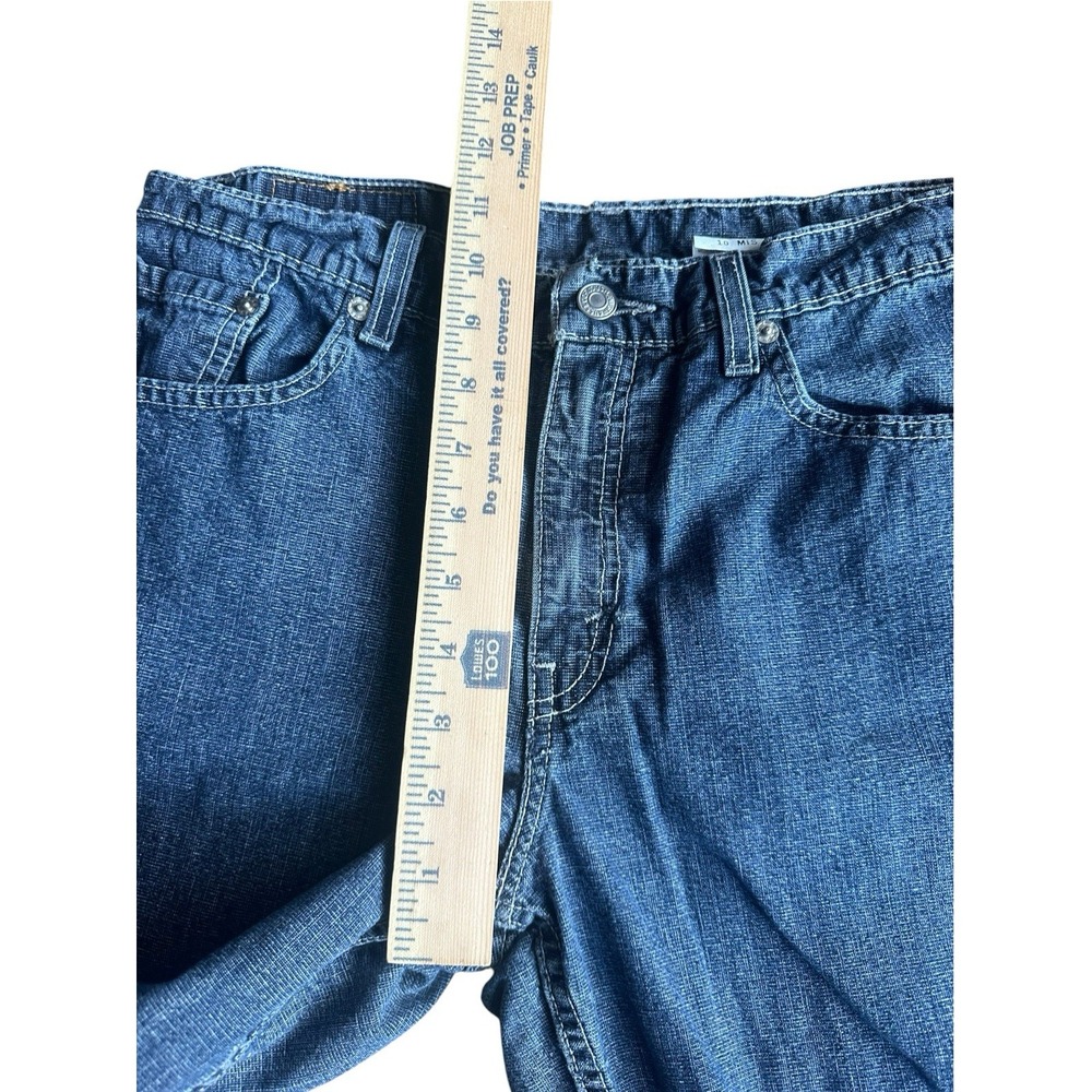 Levi's 577 Jeans Women's 10 MIS Loose Fit Lower Rise Dark Blue Denim Y2K Cropped - Picture 8 of 10